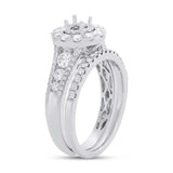 1.19ct 14k White Gold Diamond Semi-mount Ring