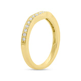 0.20ct 14k Yellow Gold Diamond Shadow Band Size 3.75
