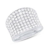 1.85ct 14k White Gold Diamond Pave Ring Size 5