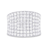 1.85ct 14k White Gold Diamond Pave Ring Size 5