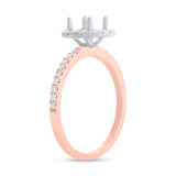 0.36ct 14k Two-tone Rose Gold Diamond Semi-mount Ring