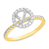 0.36ct 14k Two-tone Gold Diamond Semi-mount Ring