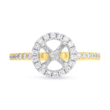 0.36ct 14k Two-tone Gold Diamond Semi-mount Ring