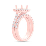 1.25ct 18k Rose Gold Diamond Semi-mount Ring 2-pc