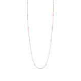 0.49ct 14k Rose Gold 36" Diamonds by the Yard Chain