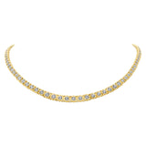 4.39ct 14k Yellow Gold Diamond Tennis Necklace