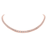 4.39ct 14k Rose Gold Diamond Tennis Necklace