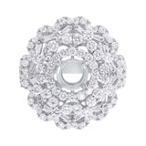 2.95ct 18k White Gold Diamond Semi-mount Ring Size 8.75