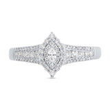 0.46ct 14k White Gold Diamond Engagement Ring