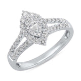 0.53ct 14k White Gold Diamond Engagement Ring