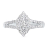 0.53ct 14k White Gold Diamond Engagement Ring