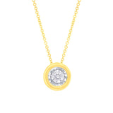 0.20ct 14k Yellow Gold Diamond Round Solitaire Pendant
