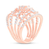 2.56ct 14k Rose Gold Diamond Lady's Ring