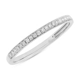 0.12ct 14k White Gold Diamond Lady's Band Size 8.5
