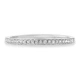 0.12ct 14k White Gold Diamond Lady's Band Size 8.5