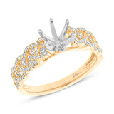 0.57ct 14k Two-tone Gold Diamond Semi-mount Ring
