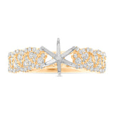0.57ct 14k Two-tone Gold Diamond Semi-mount Ring