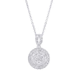 0.65ct 14k White Gold Diamond Baguette Necklace