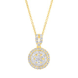 0.65ct 14k Yellow Gold Diamond Baguette Necklace