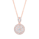 0.65ct 14k Rose Gold Diamond Baguette Necklace