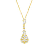 0.88ct 14k Yellow Gold Diamond Necklace