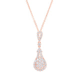 0.88ct 14k Rose Gold Diamond Necklace