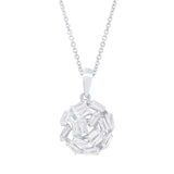 0.45ct 14k White Gold Diamond Baguette Necklace