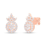 1.16ct 14k Rose Gold Diamond Stud Earring