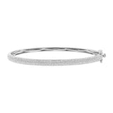 0.71ct 14k White Gold Diamond Pave Bangle
