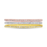 0.54ct 14k Three-tone Gold Diamond Eternity Lady's Ring 3-pc