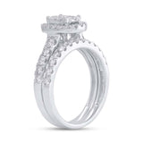 1.27ct 14k White Gold Diamond Wedding Set