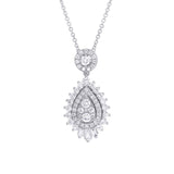 0.90ct 14k White Gold Diamond Necklace