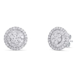 1.23ct 14k White Gold Diamond Baguette Stud Earring