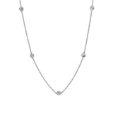 0.85ct 14k White Gold 30" Diamonds By The Yard Chain