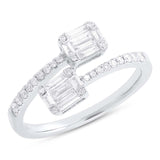 0.49ct 14k White Gold Diamond Baguette Ring