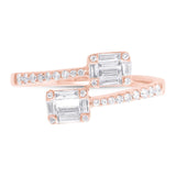 0.49ct 14k Rose Gold Diamond Baguette Ring