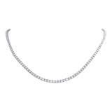 8.70ct 14k Yellow Gold Diamond Tennis Necklace 36