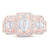 1.75ct 14k Rose Gold Diamond Baguette Lady's Ring