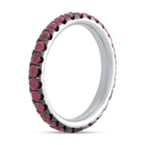 1.42ct 14k White Gold Ruby Eternity Band