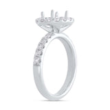 0.83ct 14k White Gold Diamond Semi-mount for 1.50ct Center