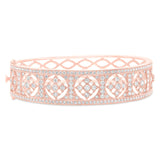 3.43ct 14k Rose Gold Diamond Bangle