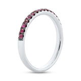 0.32ct 14k White Gold Ruby Lady's Band