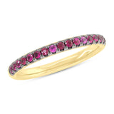 0.32ct 14k Yellow Gold Ruby Lady's Band