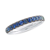 0.68ct 14k White Gold Blue Sapphire Lady's Band