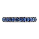 0.68ct 14k White Gold Blue Sapphire Lady's Band
