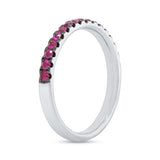 0.39ct 14k White Gold Ruby Lady's Band