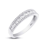 0.65ct 14k White Gold Diamond Lady's Band Size 6