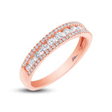 0.65ct 14k Rose Gold Diamond Lady's Band Size 6