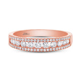 0.65ct 14k Rose Gold Diamond Lady's Band Size 6