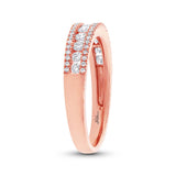 0.65ct 14k Rose Gold Diamond Lady's Band Size 6